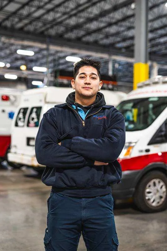 Elite Ambulance EMT on the job